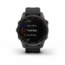 Garmin Fenix 7s Sapphire Solar Tytanowo-szary z powłoką węglową (DLC) i z czarnym paskiem [010-02539-25]