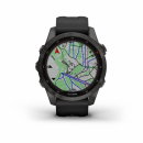 Garmin Fenix 7s Sapphire Solar Tytanowo-szary z powłoką węglową (DLC) i z czarnym paskiem [010-02539-25]