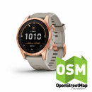 Garmin Fenix 7s Solar Różowo-złoty z jasnopiaskowym paskiem [010-02539-11] + OSM Mapa