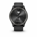 Garmin Vivomove Trend Niebieskoszara ramka ze stali nierdzewnej z czarną kopertą [010-02665-00]