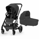 Cybex Balios S Lux BLK Moon Black + Cybex Cot S Gondola (2w1)