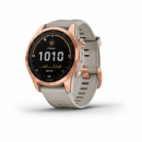 Garmin Fenix 7s Solar Różowo-złoty z jasnopiaskowym paskiem [010-02539-11] + OSM Mapa