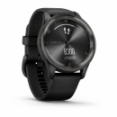 Garmin Vivomove Trend Niebieskoszara ramka ze stali nierdzewnej z czarną kopertą [010-02665-00]