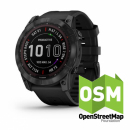 Garmin Fenix 7x Sapphire Solar Czarny Tytan [010-02541-23] + OSM Mapa