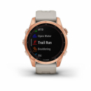 Garmin Fenix 7s Solar Różowo-złoty z jasnopiaskowym paskiem [010-02539-11] + OSM Mapa