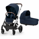 Cybex Balios S Lux SLV Ocean Blue + Cybex Cot S Gondola (2w1)