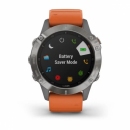 Garmin Fenix 6 Sapphire Tytanowy z paskiem w kolorze Ember Orange [010-02158-14]