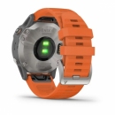 Garmin Fenix 6 Sapphire Tytanowy z paskiem w kolorze Ember Orange [010-02158-14]