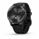 Garmin Vivomove Trend Niebieskoszara ramka ze stali nierdzewnej z czarną kopertą [010-02665-00]