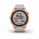 Garmin Fenix 7s Solar Różowo-złoty z jasnopiaskowym paskiem [010-02539-11] + OSM Mapa