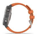 Garmin Fenix 6 Sapphire Tytanowy z paskiem w kolorze Ember Orange [010-02158-14]